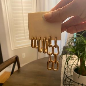Free People Linked In Mix & Match Chain Earrings